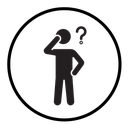 Confusing man icon