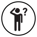 Confusing man icon