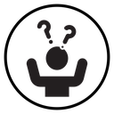Confusing man icon