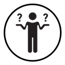 Confusing man icon