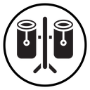 Conga drum Black Filled icon