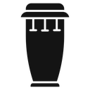Conga drum Black Filled icon