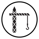 Construction crane Black Filled icon