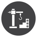 Construction Black Filled icon
