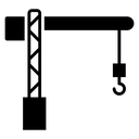 Construction Tower Crane Black Filled icon