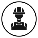 Construction Worker Badge icon