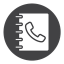Contact book Black Filled icon