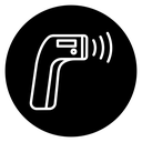 Contactless infrared thermometer icon