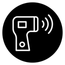 Contactless infrared thermometer icon