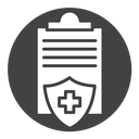 Contract Coverage Medical Shield Black Filled icon