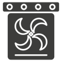 Convection turbofan stove icon