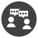 Conversation Black Filled icon