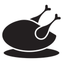 Cooked chicken icon