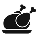 Cooked chicken icon