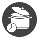 Cooking time Black Filled icon