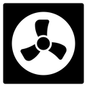 Cooling Fan Panel Black Filled icon