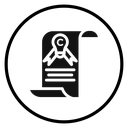 Copyright Certificate Seal Black Filled icon