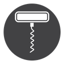 Corkscrew Black Filled icon