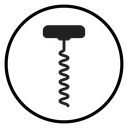 Corkscrew opener Black Filled icon