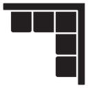 Corner sofa icon