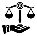 Corporate Law Money Scales icon