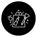 Cosmetics Gift Bag Black Filled icon