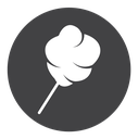 Cotton candy Black Filled icon