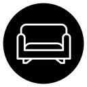 Couch Black Filled icon