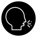 Cough Black Filled icon