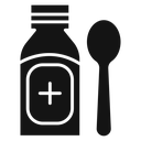 Cough syrup Black Filled icon