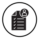 Course completion certificate icon