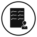 Course completion certificate icon