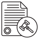 Court decision icon