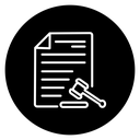 Court Folder with Judge Gavel icon