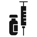 Covid 19 vaccine Black Filled icon