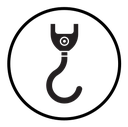 Crane hook Black Filled icon