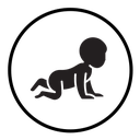 Crawling baby icon