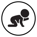 Crawling baby icon