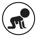 Crawling baby icon