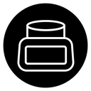 Cream Black Filled icon