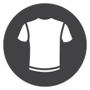 Crew Neck T-Shirt Black Filled icon
