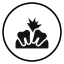 Crooked teeth icon