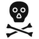 Crossbones skull icon