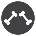 Crossed Dog Bones Black Filled icon