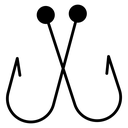 Crossed Fishing Hooks icon
