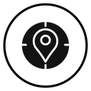 Crosshair Location Pin icon
