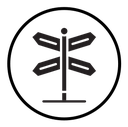 Crossroads sign icon