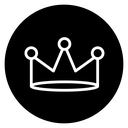 Crown 2 2 Black Filled icon