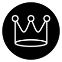 Crown 2 Black Filled icon