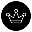 Crown 3 Black Filled icon